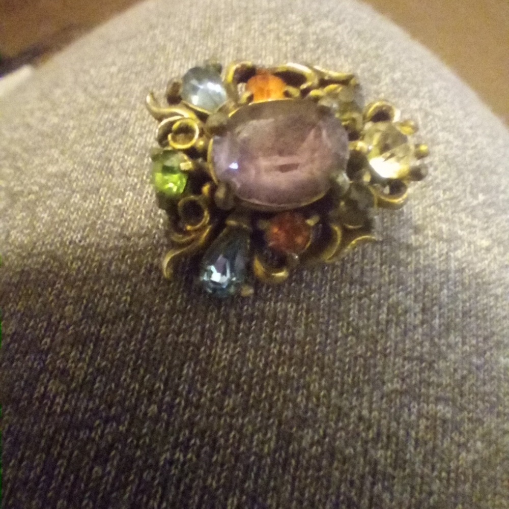Small gemstone brooch